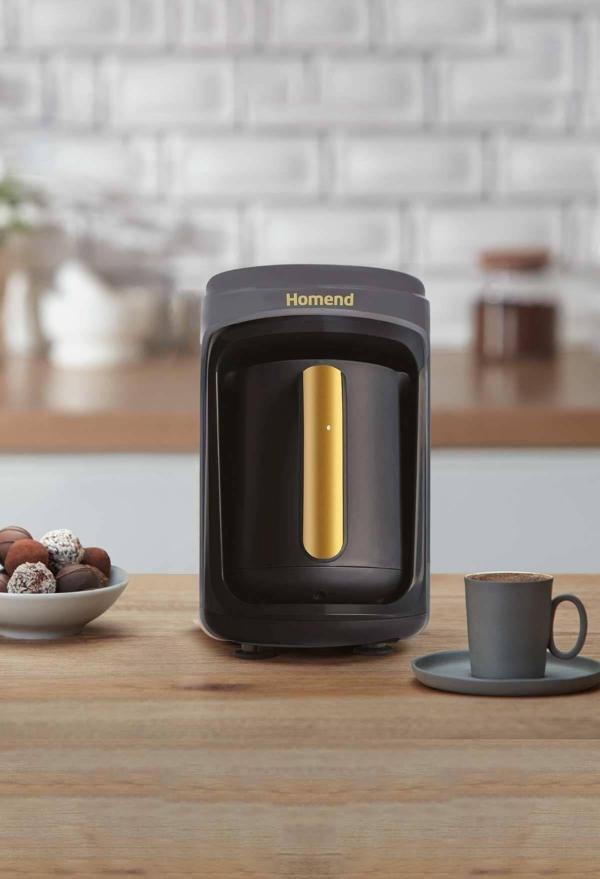 Homend Pottoman 1862H 5 Fincan Kapasiteli Bol Köpüklü Türk Kahve Makinesi, Antrasit Gold - Image 1