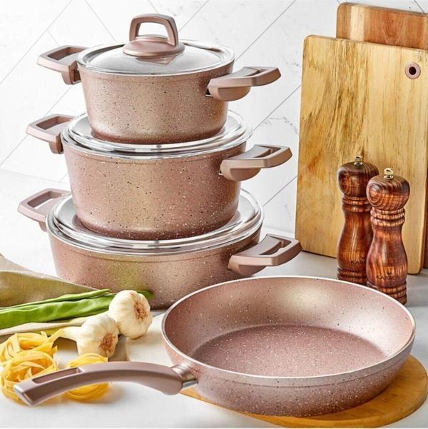 Karaca Biogranit Rose 7 Parça Tencere Seti - Image 1