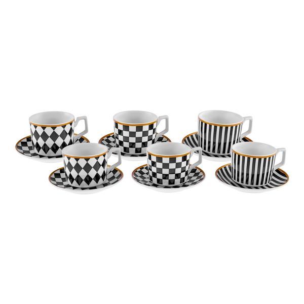 Karaca Chekers 6 Kişilik Çay Fincan Takımı 220 ml - Image 1