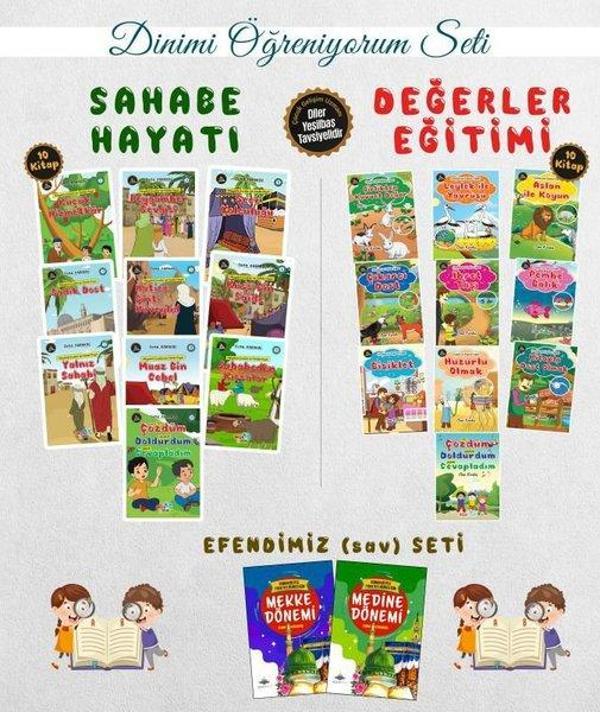 Çocuklar İçin Dinimi Öğreniyorum Seti - 22 Kitap Takım - Aksa Çocuk - Image 1
