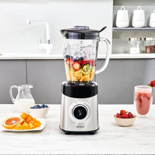 Karaca Dijital Ekran Inox Smoothie Blender Silver 1800W - Image 1