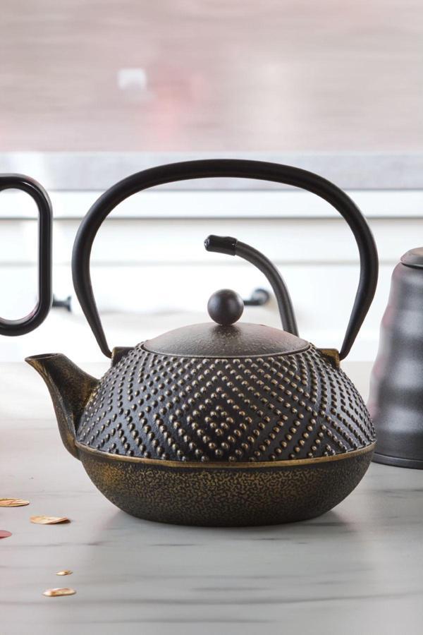 Karaca Döküm Demlik-Teapot 900 Ml Dark Gold - Image 1