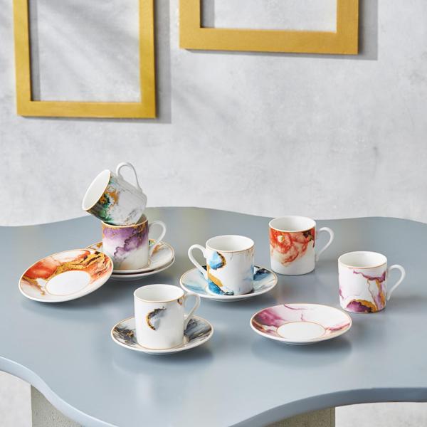 Karaca Ateş 6 Kişilik Kahve Fincan Takımı 80 ml - Image 1