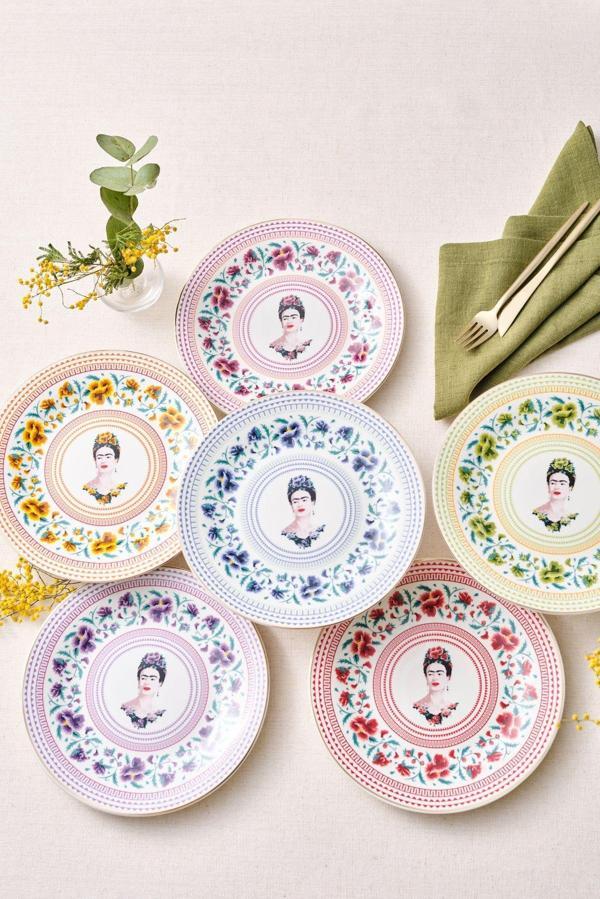 Karaca Frida Kahlo 6 Parça Porselen Pasta Seti 19 Cm - Image 1