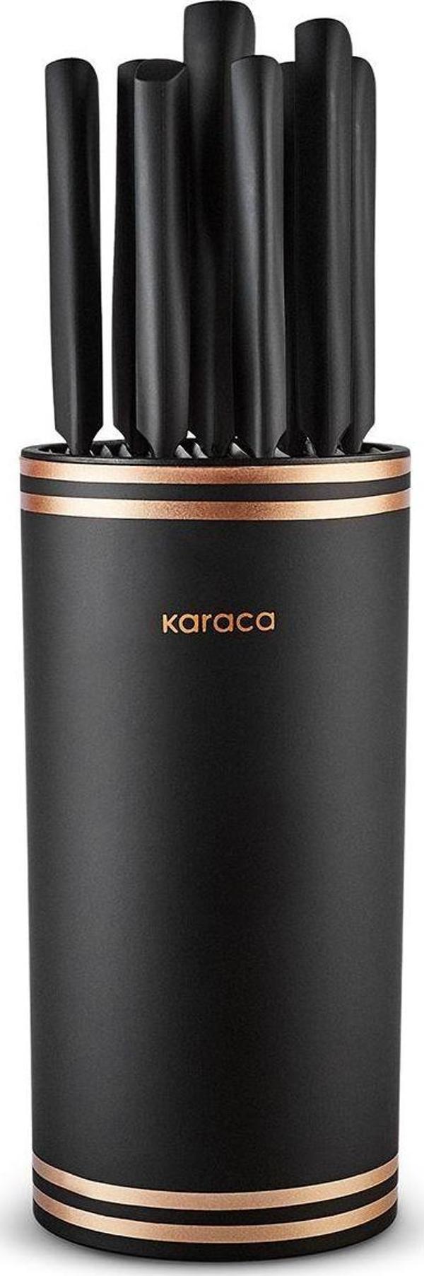 Karaca Megacut Round 9 Parça Bıçak Seti Siyah - Image 1