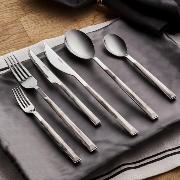 Karaca Leda Beyaz 6 Kişilik 36 Parça Çatal Kaşık Bıçak Takımı - Image 1