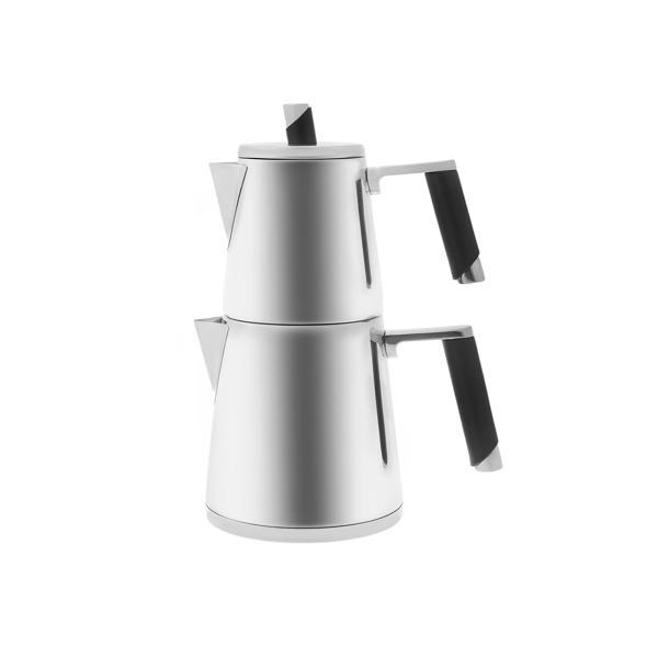 Karaca Powersteel 316+ Çelik İndüksiyon Tabanlı Blend Large Çaydanlık Takımı - Image 1
