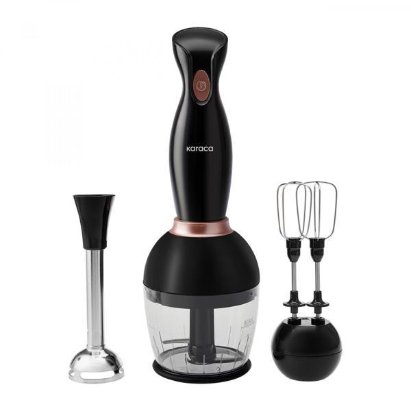 Karaca Pro-Midi 3'lü Blender Seti Black Rose 1000W - Image 1