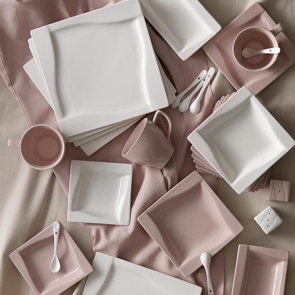 Karaca Forever Bone Rosalie 32 Parça 6 Kişilik Porselen Kahvaltı Takımı - Image 1