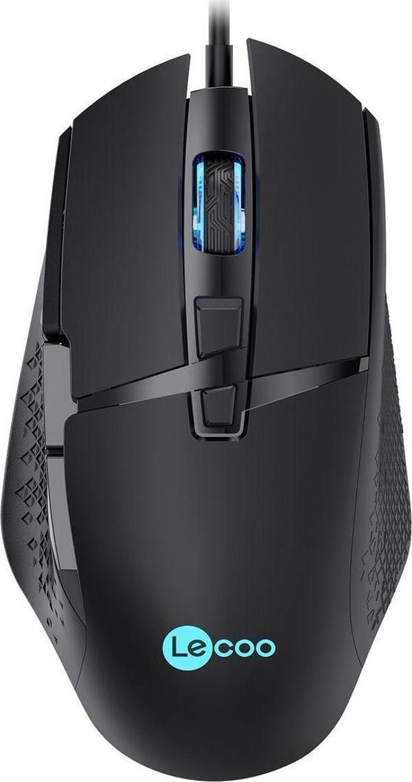 Lecoo Lenovo Mg1101 Kablolu Rgb Led Aydınlatmalı 6400 Dpı 8 Tuşlu Gaming Mouse Siyah - Image 1