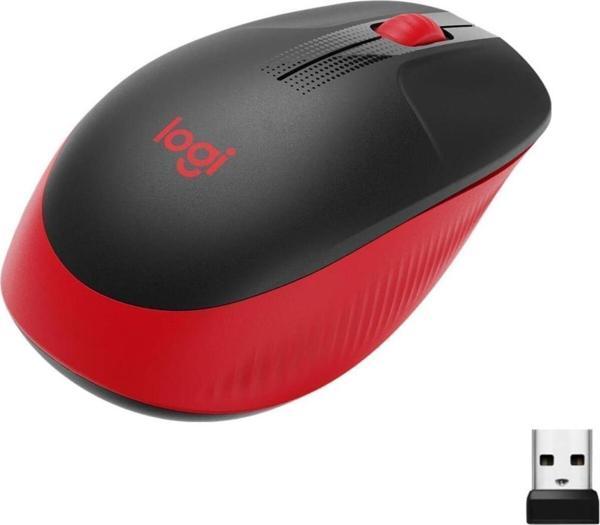 Logitech M191 Kablosuz Optik Mouse - Kırmızı - Image 1