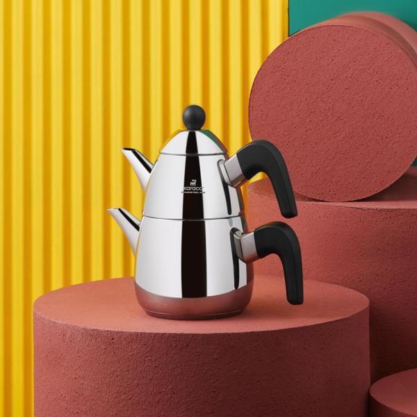 Karaca Tokyo Mini PowerSteel Pro 316+ Çelik İndüksiyon Tabanlı Çaydanlık Takımı - Image 1