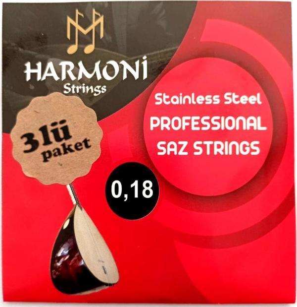 LongMoon 3BYC18 3 Takım Kısa Sap Bağlama Teli Takım 0.18 - Image 1