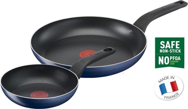 Tefal Titanyum 1X Easy Cook&Clean Difüzyon Tabanlı Ikili Tava Seti - 20/28 Cm - Image 1