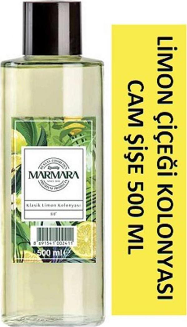 Marmara Limon Kolonyası 500 Ml Cam Şişe 80 Derece - Image 1