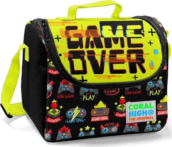 Coral High Game Over Baskılı Termoslu Beslenme Çantası - Erkek Çocuk - Image 1