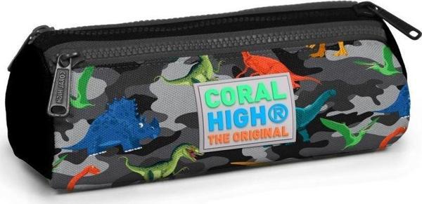 Coral High Kids Dinazorlar Baskılı Üç Bölmeli Kalem Çantası - Erkek - Image 1