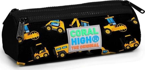 Coral High Kids İş Makineleri Üç Bölmeli Kalem Çantası - Erkek - Image 1