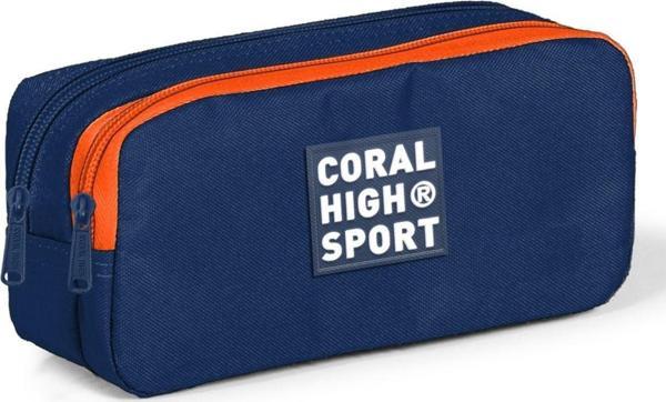 Coral High Sport İki Gözlü Lacivert Kalem Çantası - Image 1
