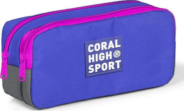Coral High Sport İki Gözlü Lavanta Gri Kalem Çantası - Image 1