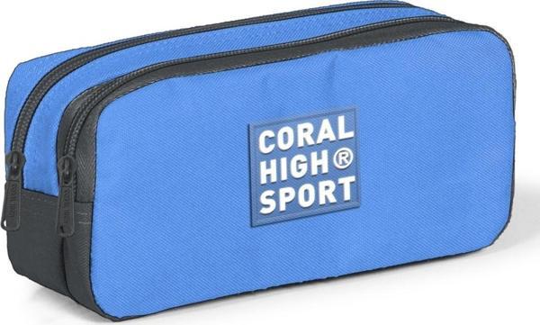 Coral High Sport İki Gözlü Mavi Siyah Kalem Çantası - Image 1