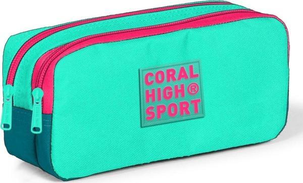 Coral High Sport İki Gözlü Su Yeşili Kalem Çantası - Image 1
