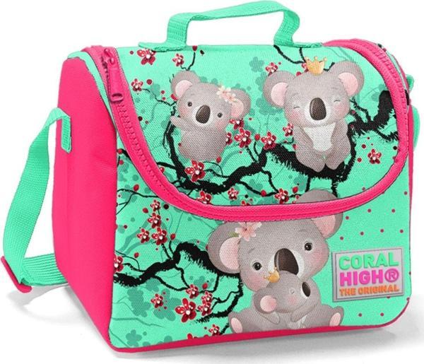 Coral High Kırmızı-Yeşil Koala Baskılı Termoslu Beslenme Çantası - Kız Çocuk - Image 1