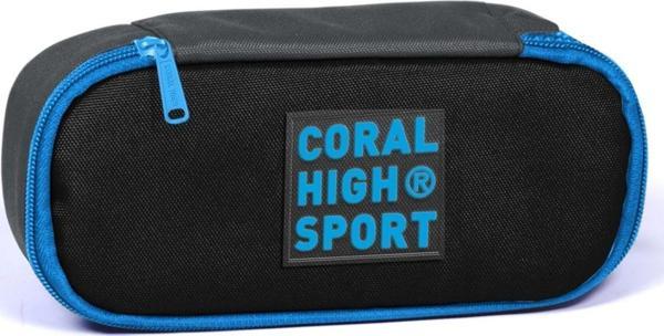 Coral High Sport Siyah Gri İç Bölmeli Oval Kalem Çantası - Image 1