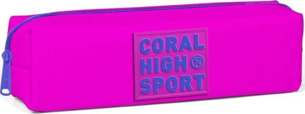 Coral High Sport Tek Bölmeli Pembe Kalemlik - Image 1