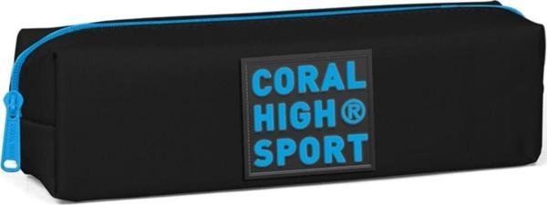 Coral High Sport Tek Bölmeli Siyah-Mavi Kalemlik - Image 1