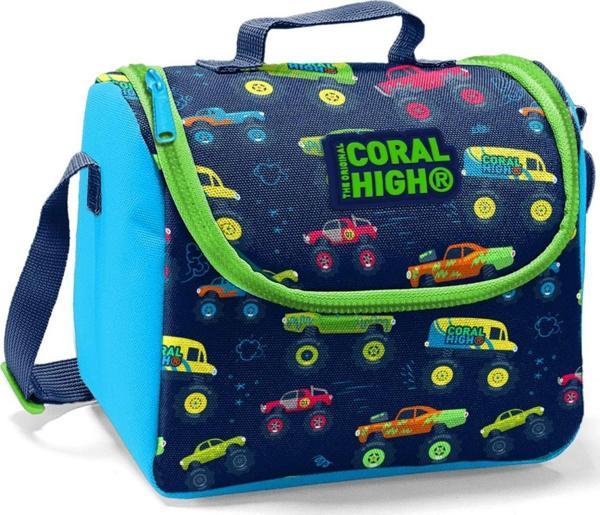 Coral High Monster Truck Baskılı Termoslu Beslenme Çantası - Erkek Çocuk - Image 1