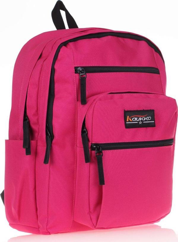 Kaukko Full Pocket Okul ve Günlük Sırt Çantası - Fuşya - Image 1