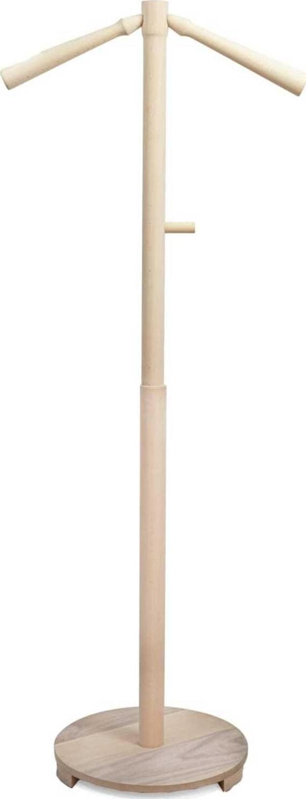 Ham Dilsiz Uşak Ahşap Demonte Butik Ofis Tipi Hol Palto Ceket Cübbe Elbise Forma Askılığı 130 cm - Image 1