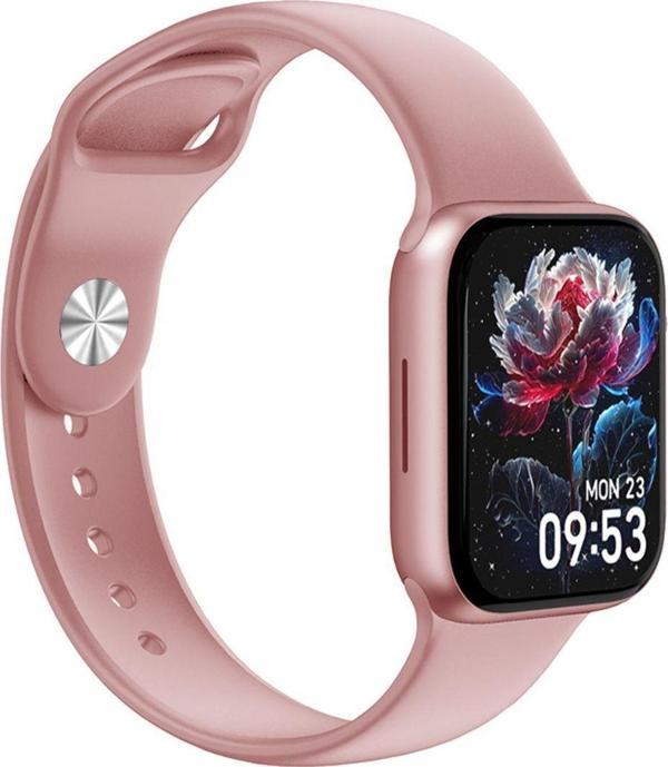 HW9 Mini Gps / NFC / SİRİ Destekli 41 mm 1.75 Ekran Watch 9 Mini Series Akıllı Saat - Pembe - Image 1