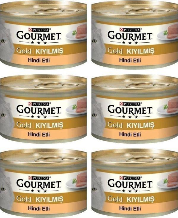 Gourmet Gold Kıyılmış Hindili Kedi Konservesi 85 Gr x 6 Adet - Image 1