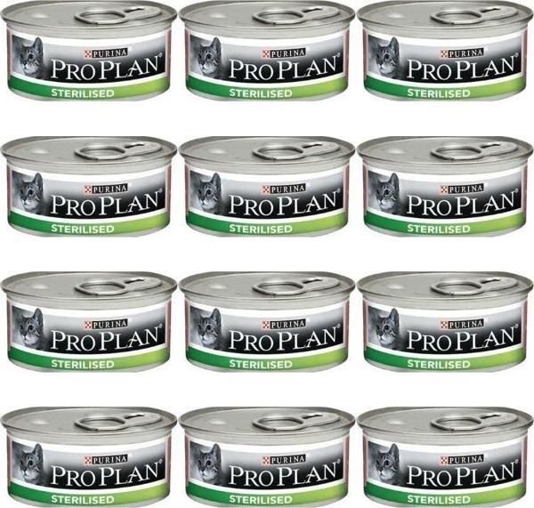 Pro Plan Somonlu ve Ton Balıklı Kısırlaştırılmış Kedi Konservesi 85gr x 12 Adet - Image 1