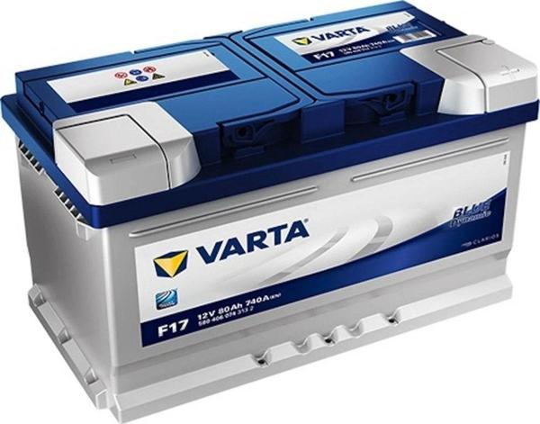 Varta Akü 12V 80 Ah Amper 740A Blue Dynmic F17  - Image 1