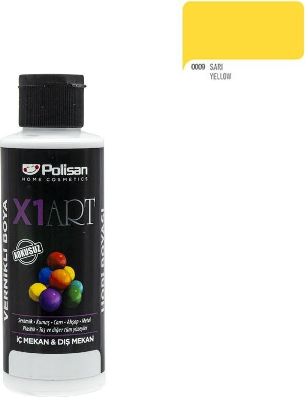POLİSAN X1 HOBİ BOYASI 0016 SARI 120 ML - Image 1