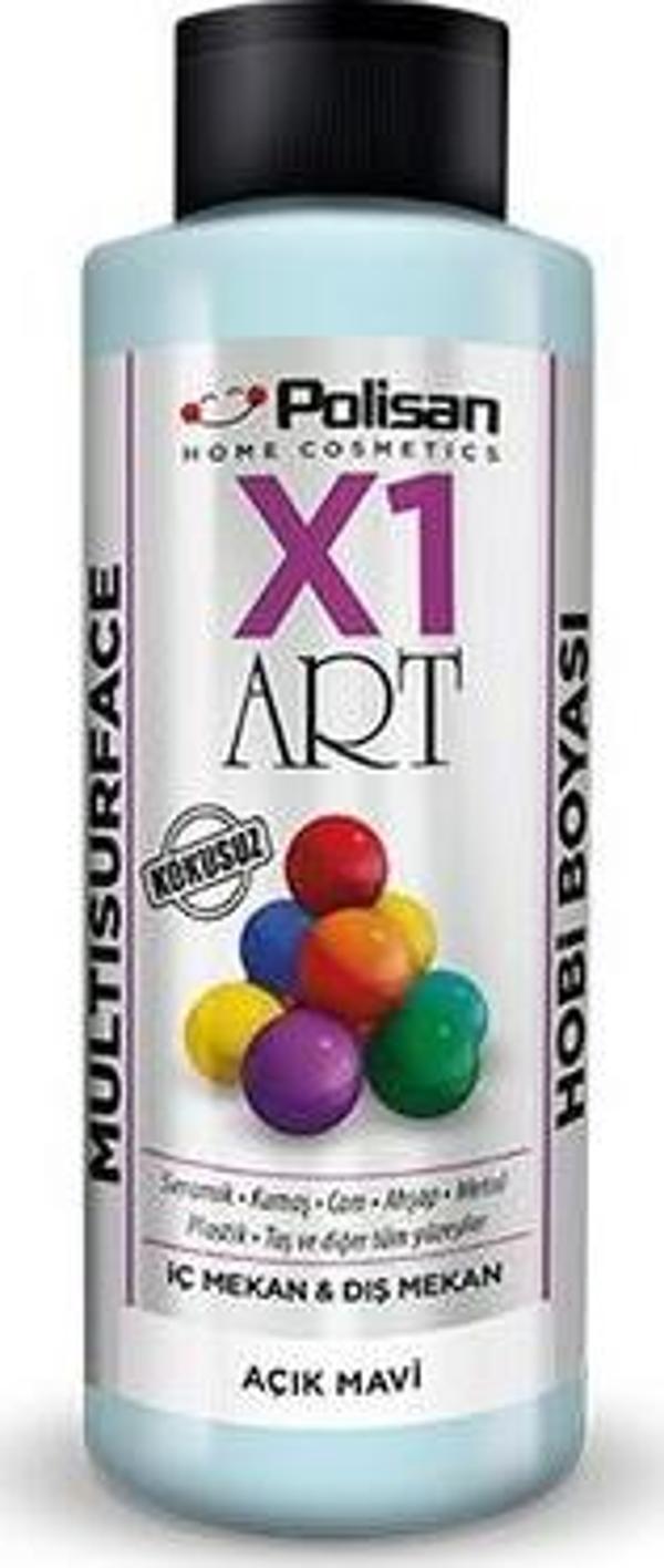 POLİSAN X1 HOBİ BOYASI 0030 AÇIK MAVİ 120 ML - Image 1