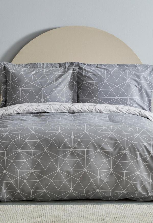 Karaca Home Colby %100 Pamuk Çift Kişilik Nevresim Takımı Gri - Image 1