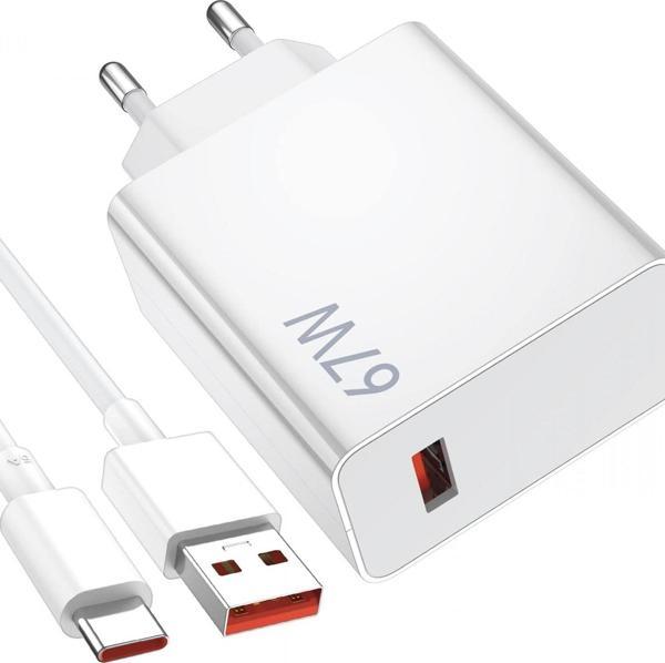 67 W USB Hızlı Şarj Cihazı Set USB C Kablolu Duvar Şarj Cihazı Tablet ve Telefon Şarj Aleti - Image 1
