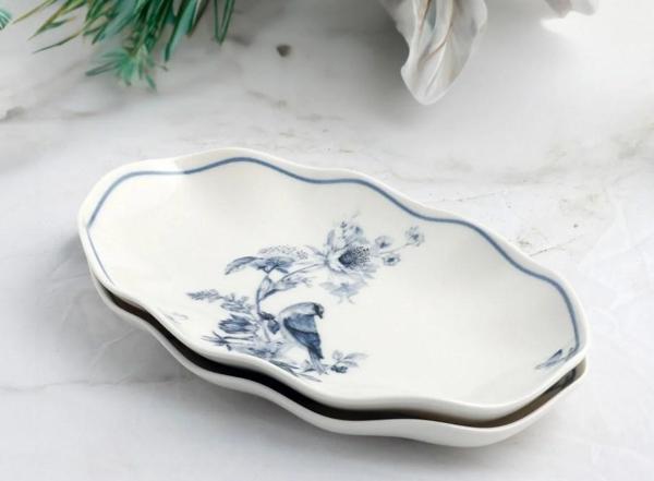 Güral Porselen Nesrin 25 Cm Kayık Tabak Seti 2'li - Image 1