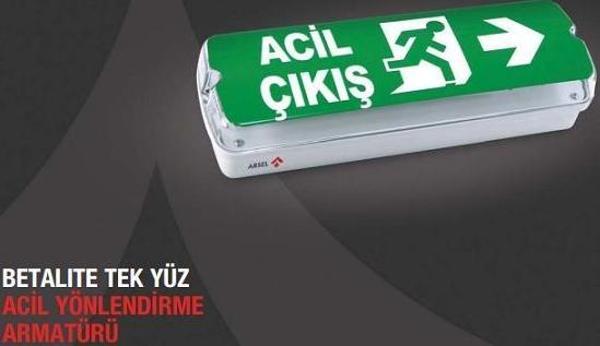 Arsel Betalite AEB-03213-L Acil Çıkış Yönlendirme Armatürü Sürekli ve Kesintide 180 Dak. Yanan 20xF LED - Image 1