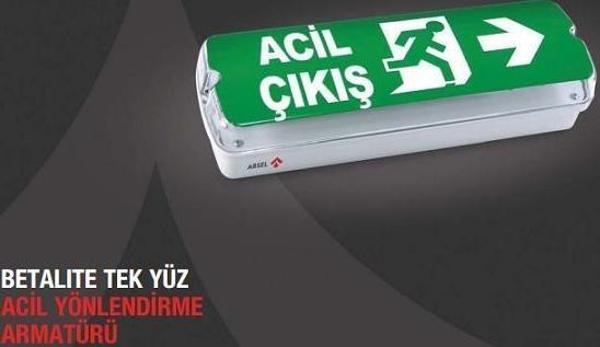 Arsel Betalite AEB-03213-L IP65 Acil Çıkış Yönlendirme Armatürü Sürekli ve Kesintide 180 Dak. Yanan 20xF LED - Image 1