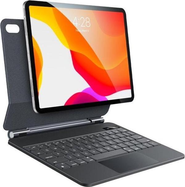 Apple iPad Pro 11 2018 (1.Nesil) Kılıf Manyetik Yapışmalı Mousepadli Kapaklı Klavyeli Kılıf - Image 1