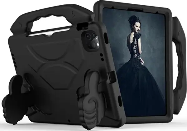 Apple iPad Pro 11 2020 (2.Nesil) Kılıf Yatay Stadlı Çocuk İçin Parmaklı Eva Like Silikon Kılıf - Image 1