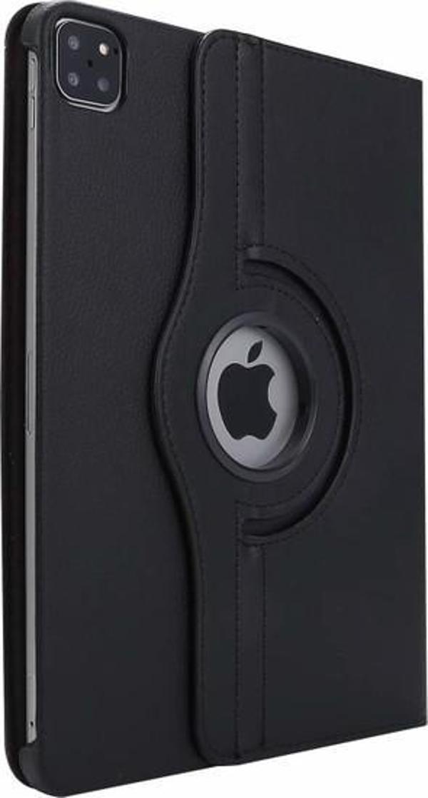 iPad Pro 11 2020 2.Nesil Kılıf  Yatay ve Dikey Standlı Dönerli Deri Kılıf + 9H Nano Ekran Koruyucu - Image 1