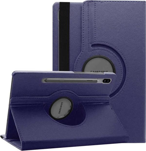 Samsung Galaxy Tab S7 Kılıf 360 Derece Dönerli Yatay ve Dikey Standlı Deri Kılıf + 9H Nano Ekran Koruyucu - Image 1