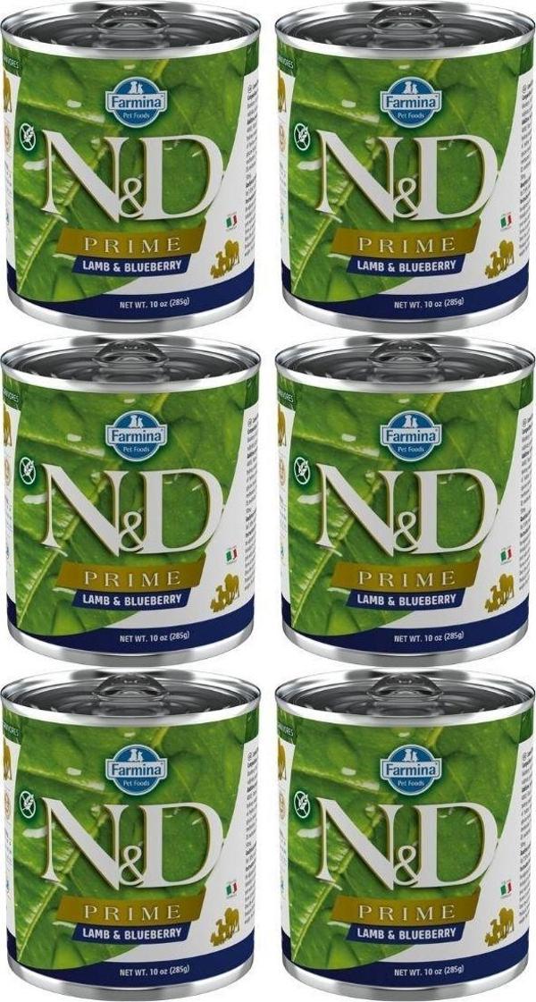 N&D Prime Kuzu ve Yabanmersinli Tahılsız Yetişkin Köpek Konservesi 285 Gr x 6 Adet - Image 1