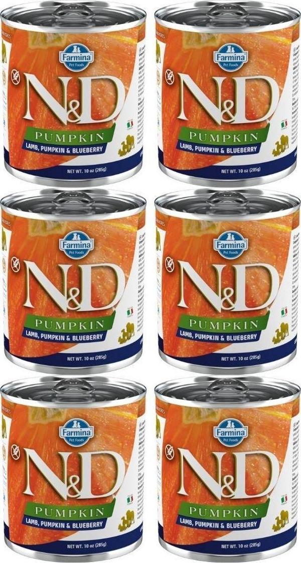 N&D Pumpkin Kuzu ve Yabanmersinli Tahılsız Yetişkin Köpek Konservesi 285 Gr x 6 Adet - Image 1